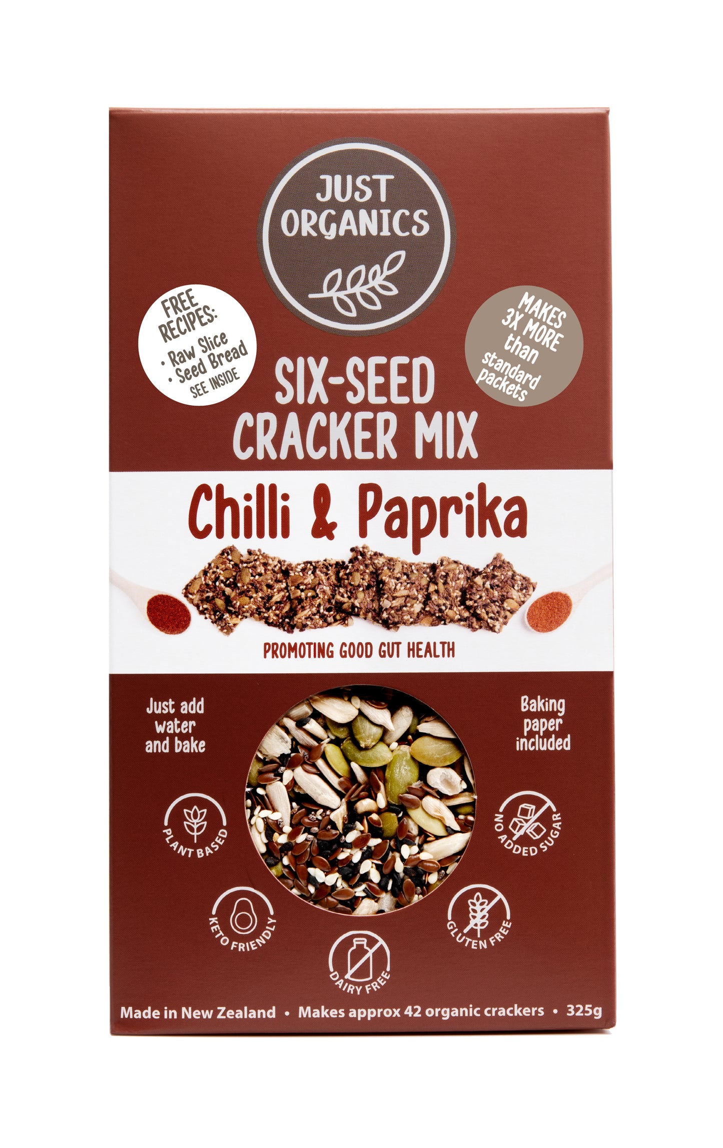 Organic Six Seed Cracker Mix - Chilli & Paprika